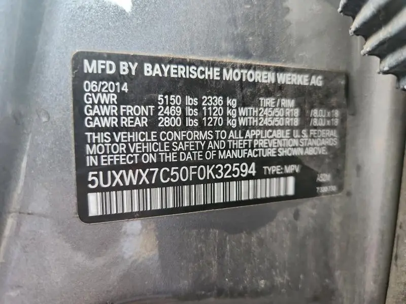 2015 BMW X3 XDRIVE35I  