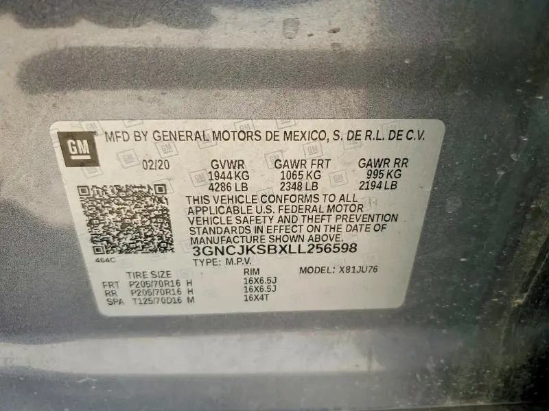 2020 CHEVROLET TRAX LS  