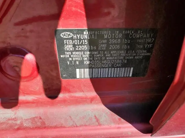 2016 HYUNDAI ELANTRA GT   