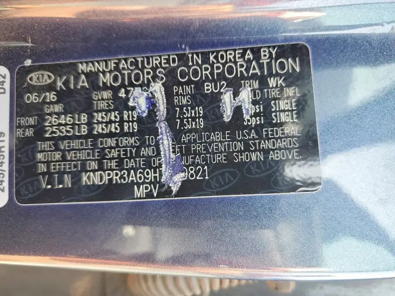 2017 KIA SPORTAGE SX TURBO  