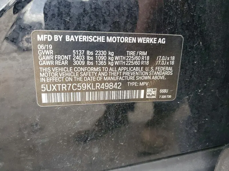 2019 BMW X3 SDRIVE30I  