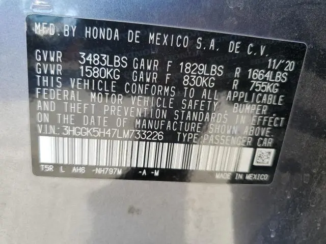 2020 HONDA FIT LX