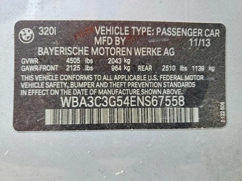 2014 BMW 320 I XDRIVE  