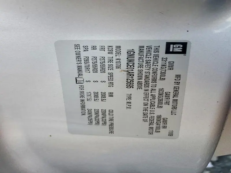 2010 CHEVROLET TAHOE K1500 LTZ  