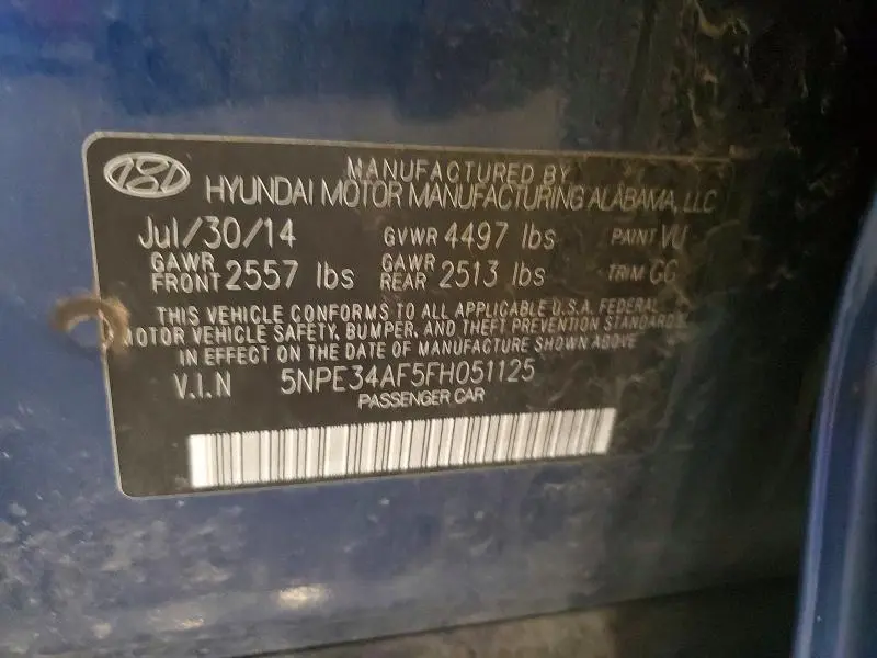 2015 HYUNDAI SONATA SPORT  