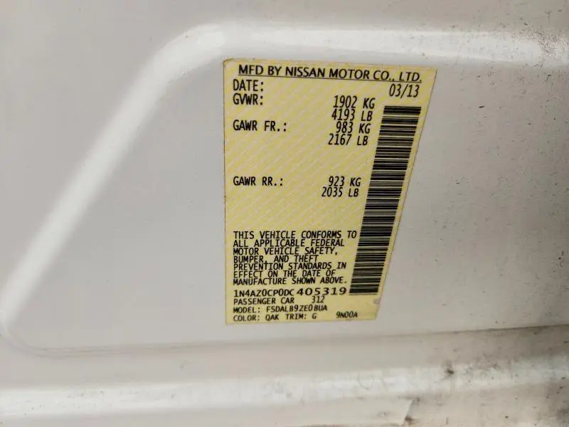2013 NISSAN LEAF S  
