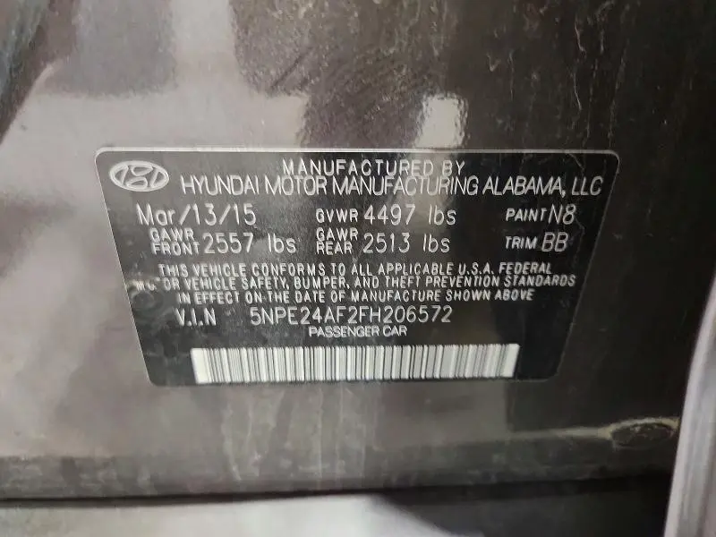 2015 HYUNDAI SONATA SE  