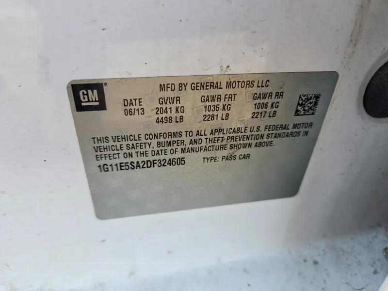 2013 CHEVROLET MALIBU 2LT  