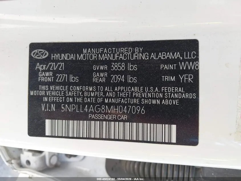 2021 HYUNDAI ELANTRA SE