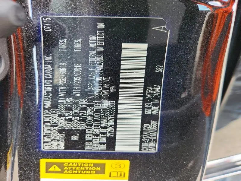 2015 LEXUS RX 350 BASE  
