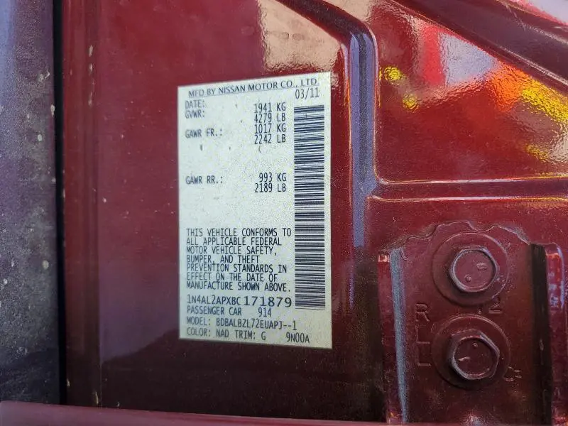 2011 NISSAN ALTIMA 2.5  