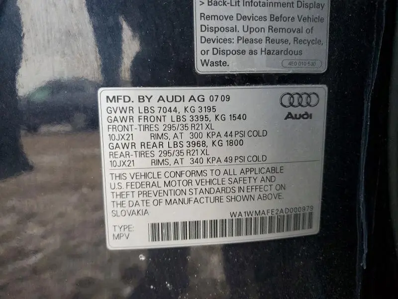 2010 AUDI Q7 PRESTIGE  