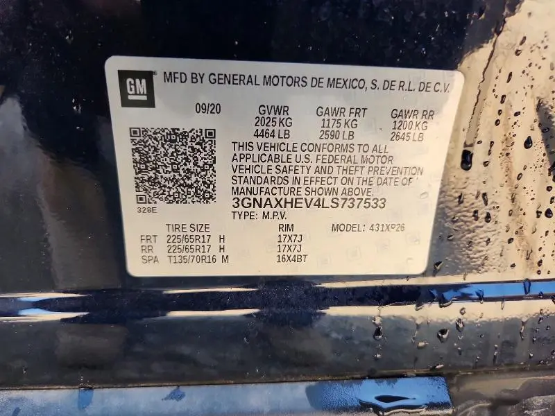 2020 CHEVROLET EQUINOX LS  