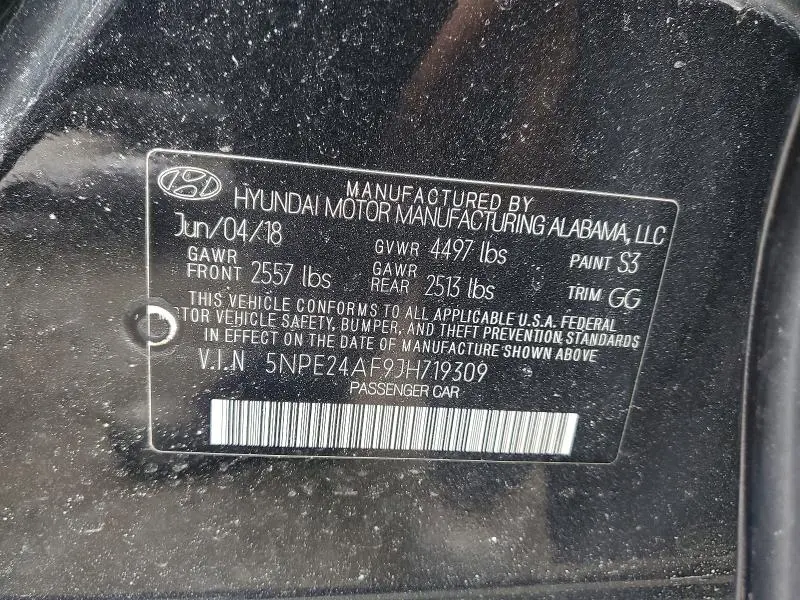 2018 HYUNDAI SONATA SE  