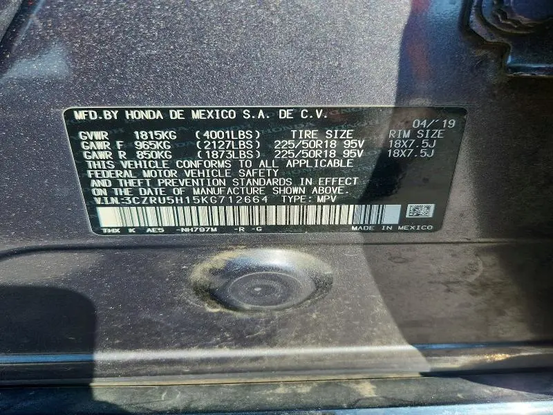 2019 HONDA HR-V SPORT  
