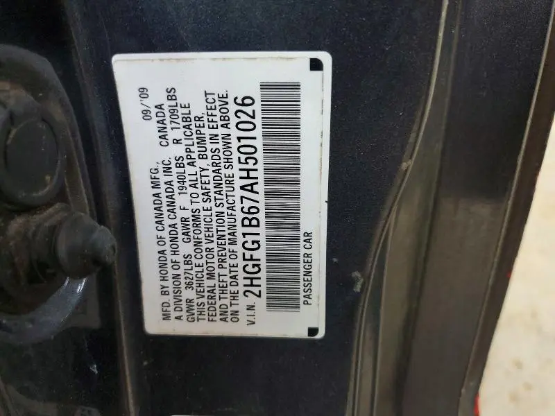 2010 HONDA CIVIC LX  