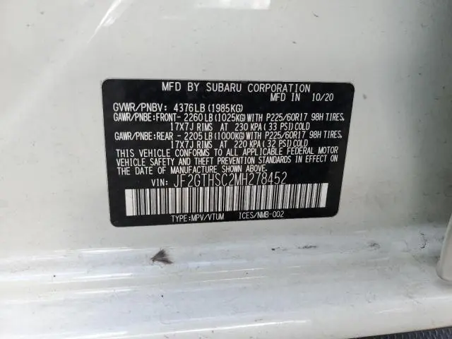 2021 SUBARU CROSSTREK SPORT  