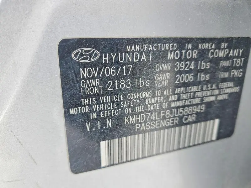 2018 HYUNDAI ELANTRA SE  