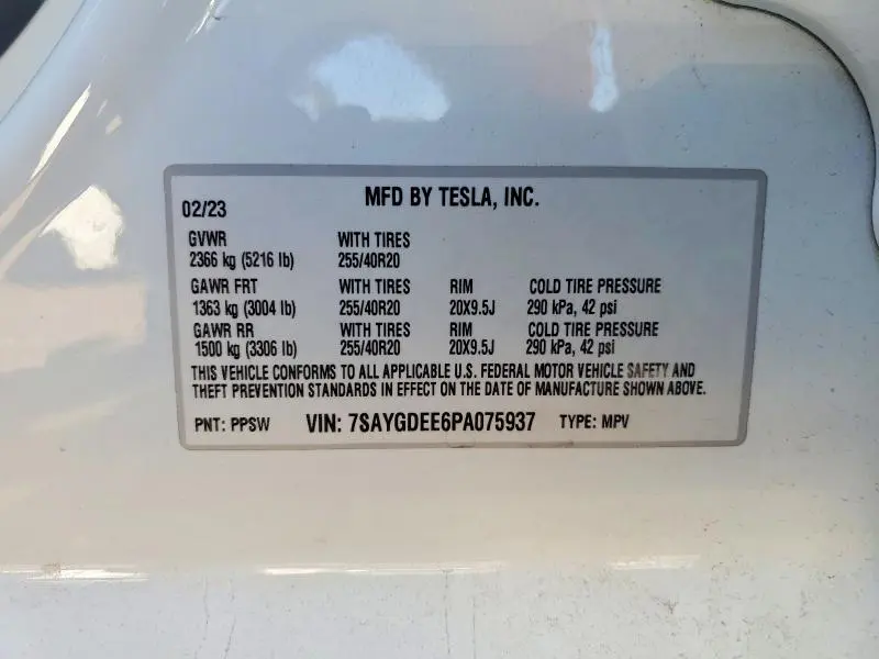 2023 TESLA MODEL Y   