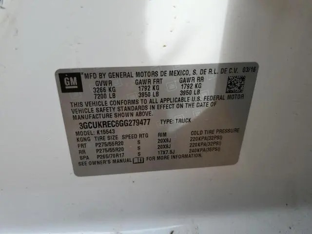 2016 CHEVROLET SILVERADO K1500 LT  