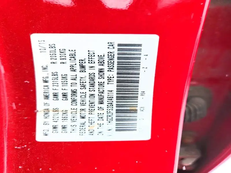 2016 HONDA ACCORD SPORT  