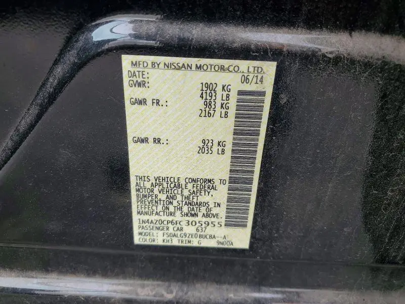 2015 NISSAN LEAF S  