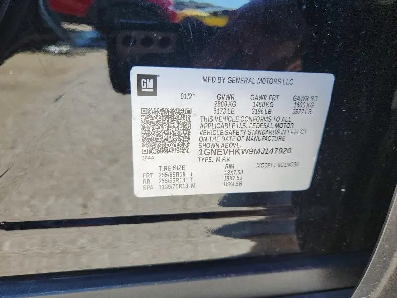 2021 CHEVROLET TRAVERSE LT  
