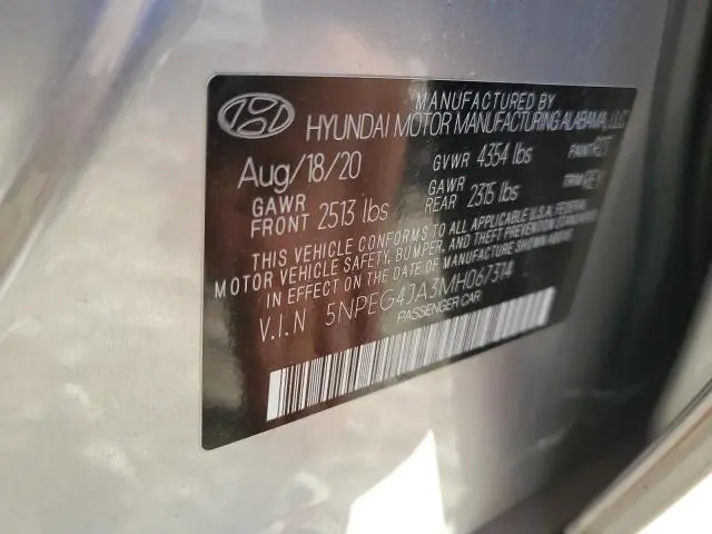 2021 HYUNDAI SONATA SE  