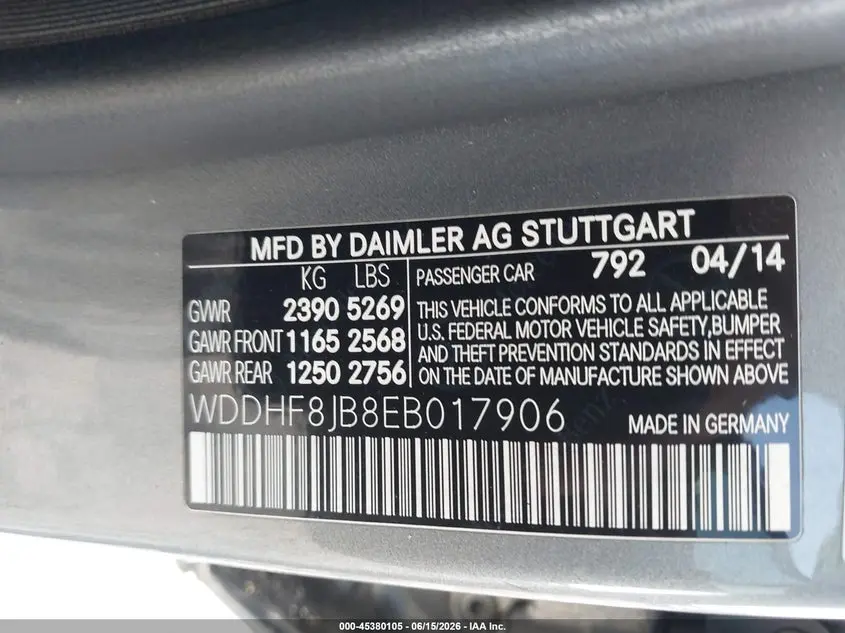 2014 MERCEDES-BENZ E 350 4MATIC