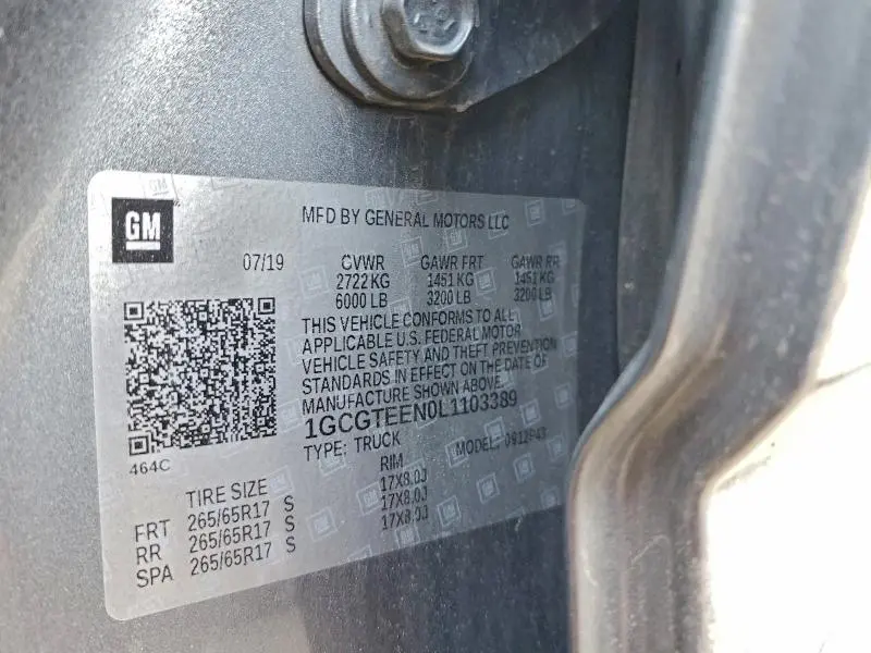 2020 CHEVROLET COLORADO ZR2  