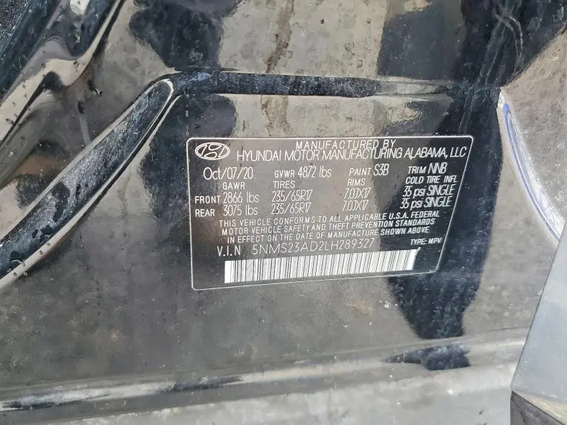 2020 HYUNDAI SANTA FE SE  