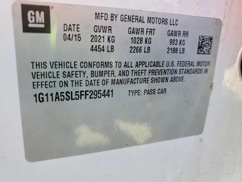 2015 CHEVROLET MALIBU LS  