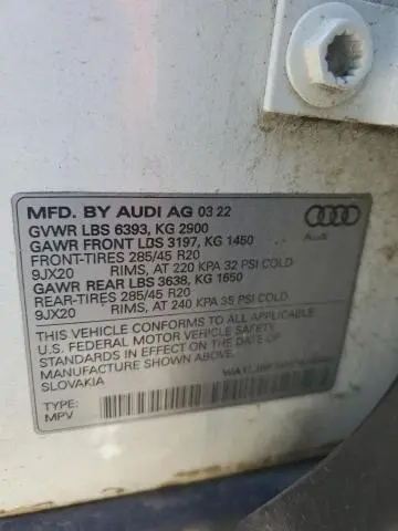 2022 AUDI Q7 PREMIUM PLUS  