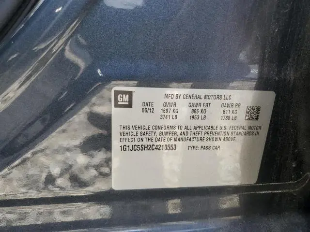 2012 CHEVROLET SONIC LT