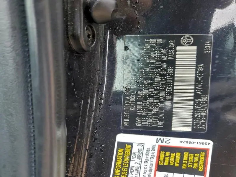 2011 TOYOTA CAMRY BASE  