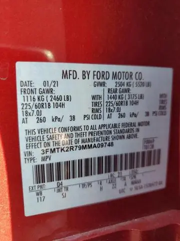 2021 FORD MUSTANG MACH-E CALIFORNIA ROUTE 1