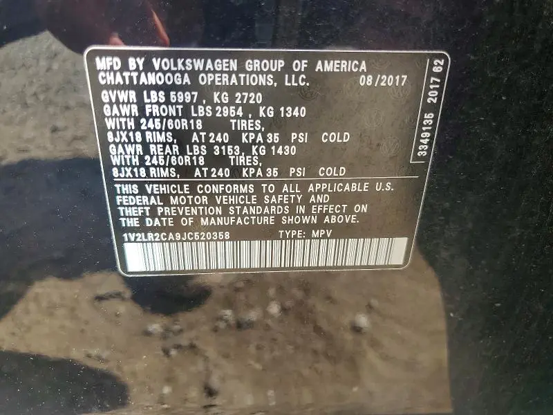 2018 VOLKSWAGEN ATLAS SE  