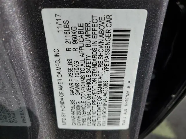 2018 HONDA ACCORD TOURING  