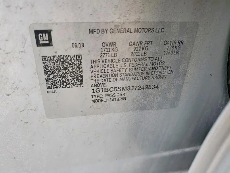 2018 CHEVROLET CRUZE LS  