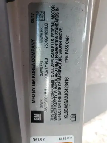 2018 CHEVROLET SPARK LS  