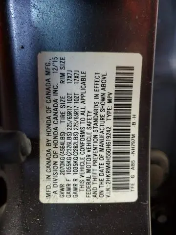 2016 HONDA CR-V EX  