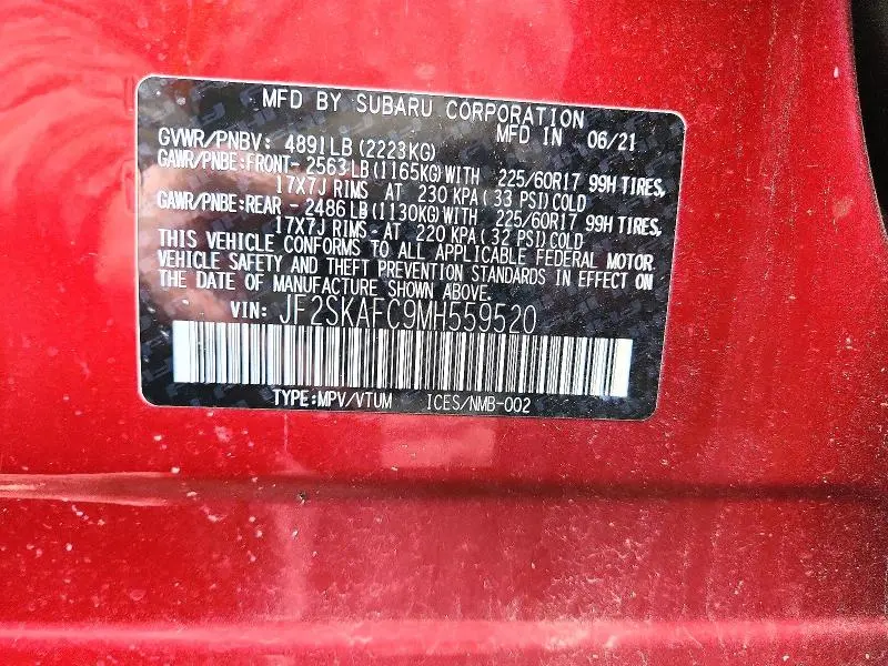 2021 SUBARU FORESTER PREMIUM  