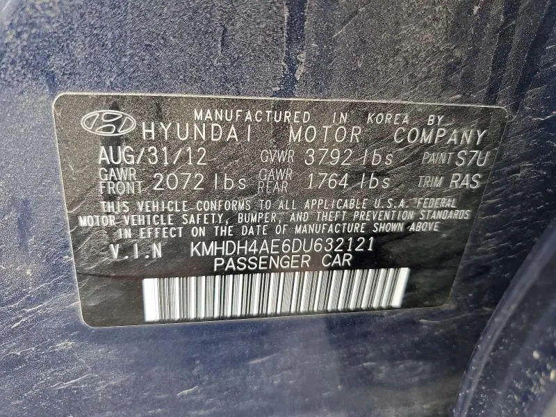 2013 HYUNDAI ELANTRA GLS  