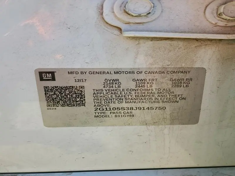 2018 CHEVROLET IMPALA LT  