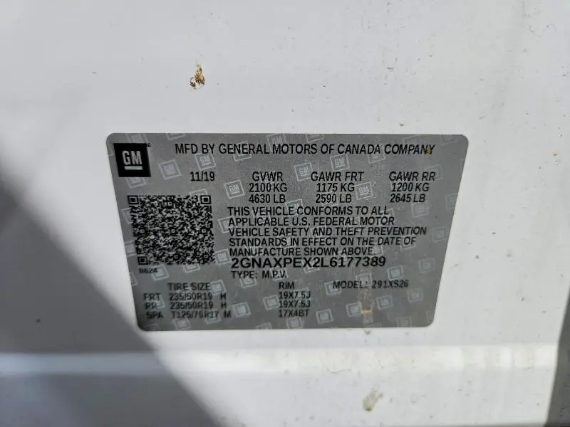 2020 CHEVROLET EQUINOX PREMIER  