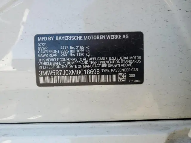 2021 BMW 330XI   