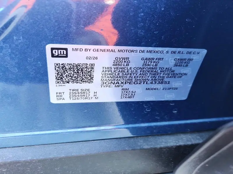 2026 CHEVROLET EQUINOX LT  