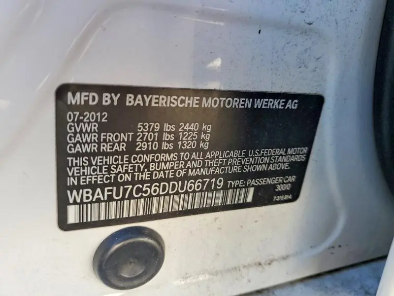 2013 BMW 535 XI  