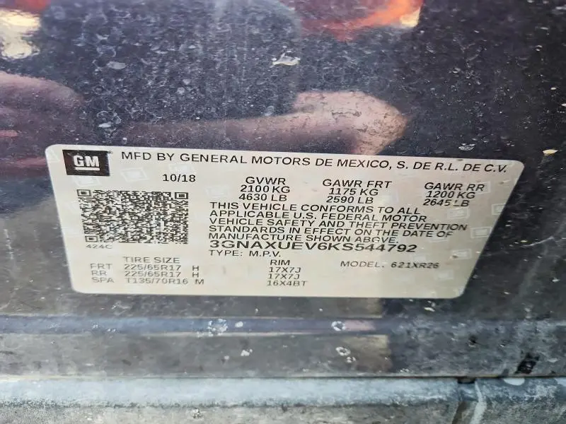 2019 CHEVROLET EQUINOX LT  