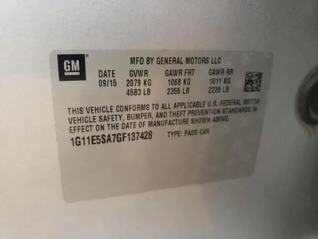 2016 CHEVROLET MALIBU LIMITED LTZ  